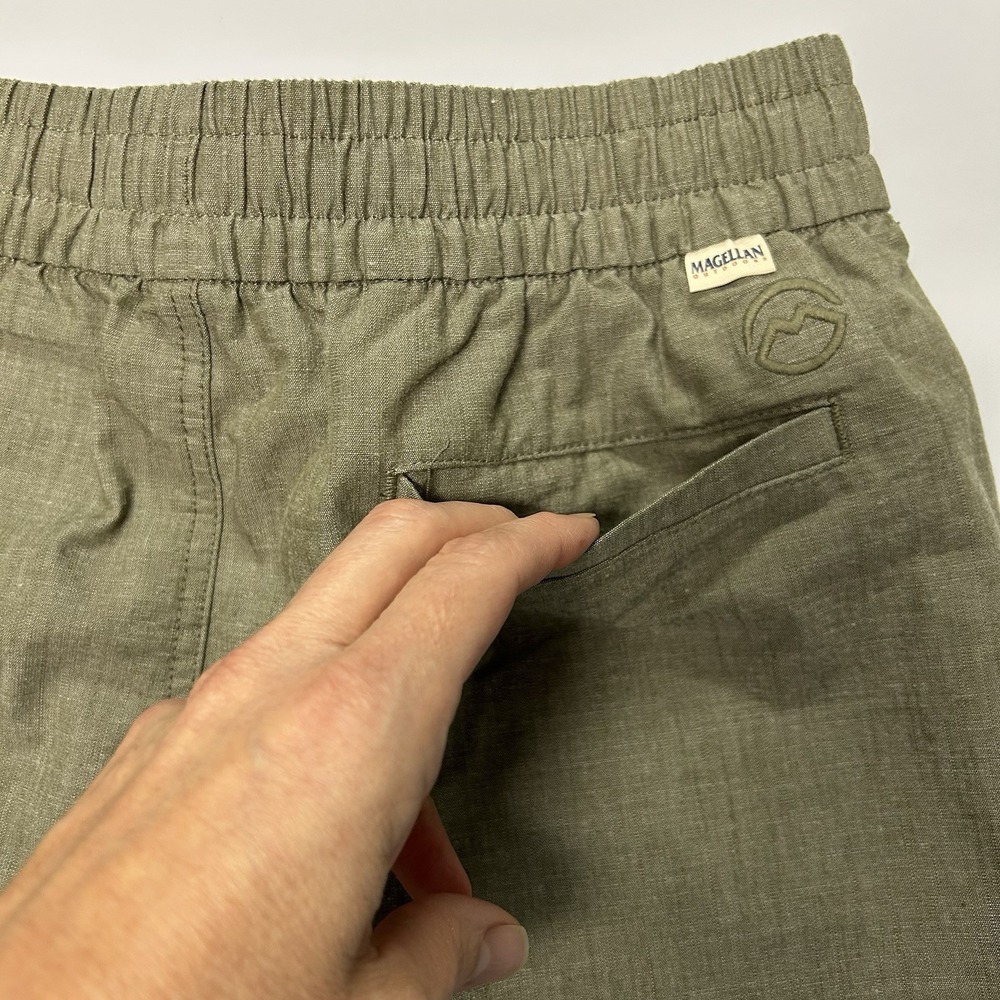 Magellan Classic Outdoor Shorts Size S 4" Chambray Gorpcore Trails Olive Green - Picture 4 of 11